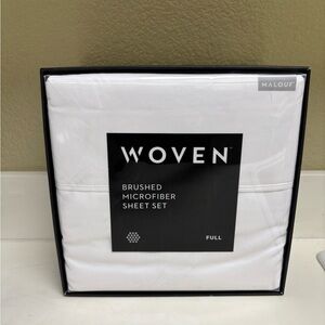 Malouf Woven Brushed Microfiber Sheet Set - White
